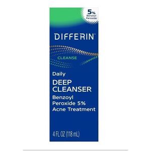 Differin Daily Deep‎ Cleanser Acne Face Wash with Benzoyl Peroxide 4oz NEW